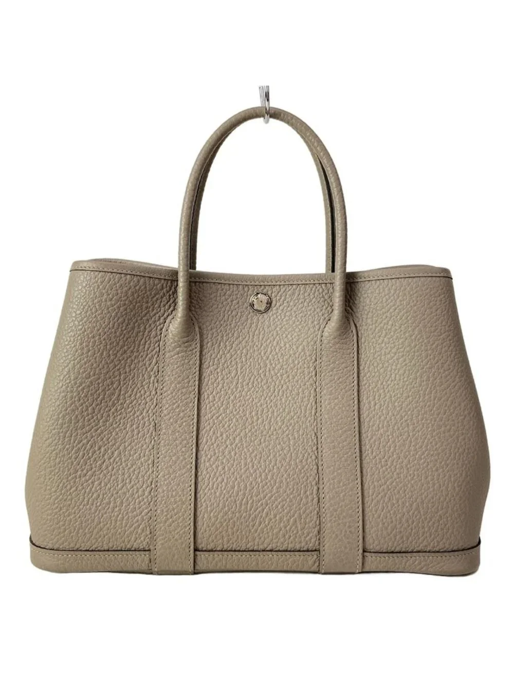 Hermes Tote Garden Party TPM Griasphalt Silver